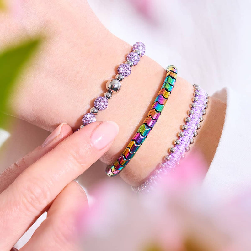 Serpentine | Rainbow Hematite x Spectrum x Unicorn Silver | Wave Bracelet