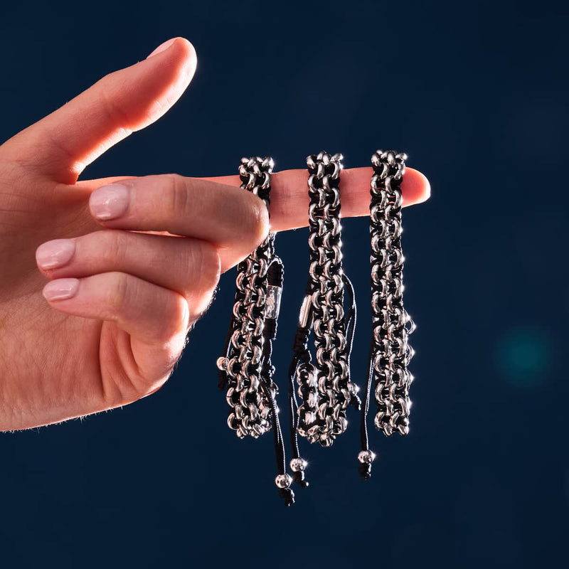 Panda Links | Mini Kismet Bracelet | Black x Silver