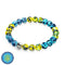 Sun and Sky | Ukrainian Aid | Firefly Glass Bead Bracelet