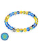 Sun and Sky | Ukrainian Aid | Galaxy Glass Bead Bracelet