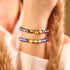 Sun and Sky | Ukrainian Aid | Galaxy Glass Bead Bracelet