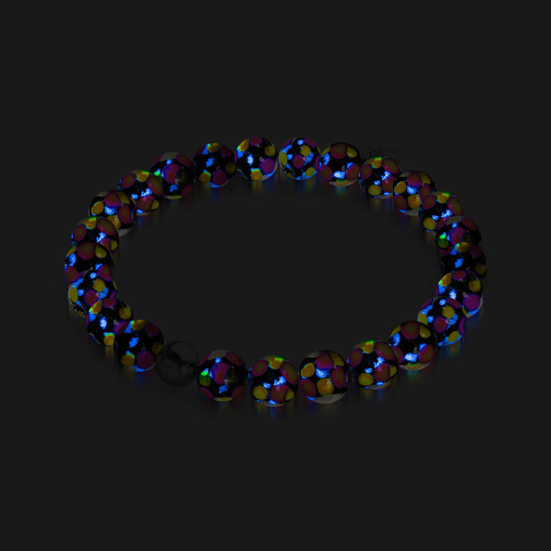 Cherry Grape | Firefly Glass Polka Dot Bracelet