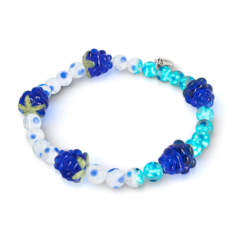 Very Berry | .925 Sterling Silver | Firefly Glass Berry Bracelet