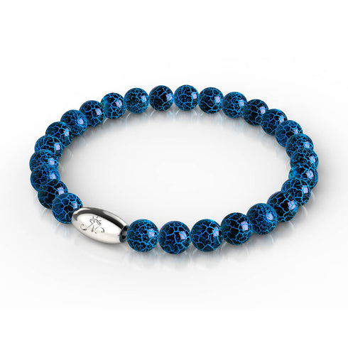 AAA Blue Agate | .925 Sterling Silver | Gemstone Bracelet