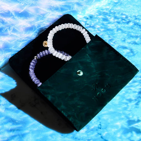 Purple Winter Moon | .925 Sterling Silver | Cheshire Glass Bracelet