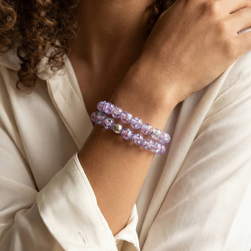 Lilac | .925 Sterling Silver | Firefly Glass Bracelet