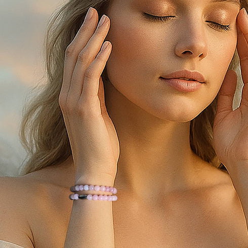 Pink Jade | Gilded Gemstone Wrap