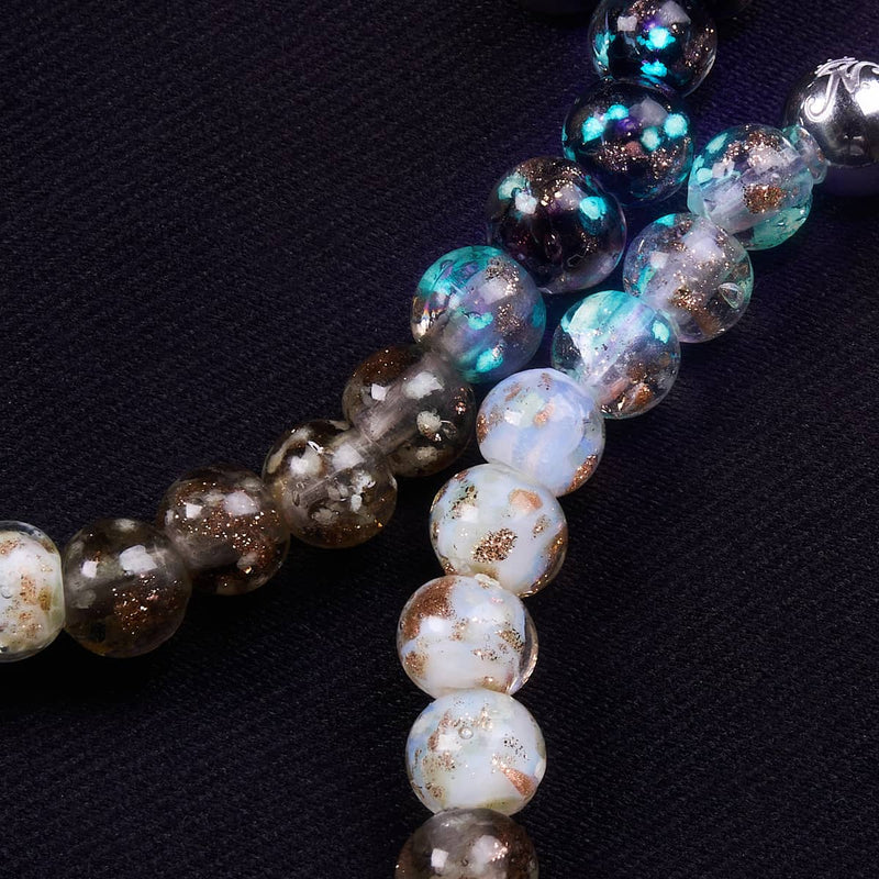 Greyscale Ombre | 6mm Firefly Glass Bracelet