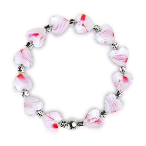 Blushing Breeze | Crystal Heart Bracelet
