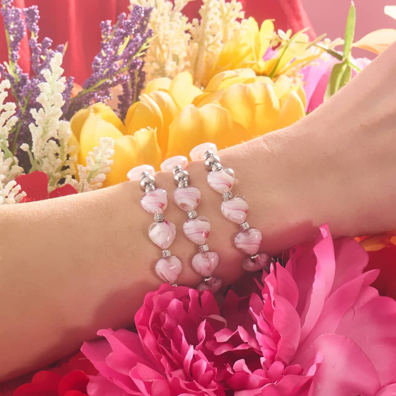 Blushing Breeze | Crystal Heart Bracelet