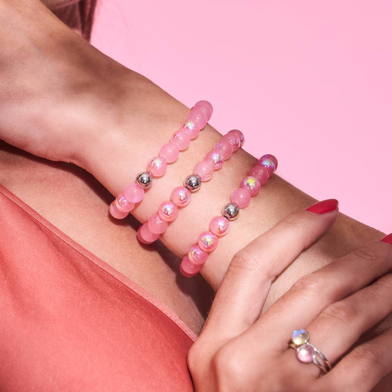 Dragon Fruit | .925 Sterling Silver | Bubble Glass Bracelet