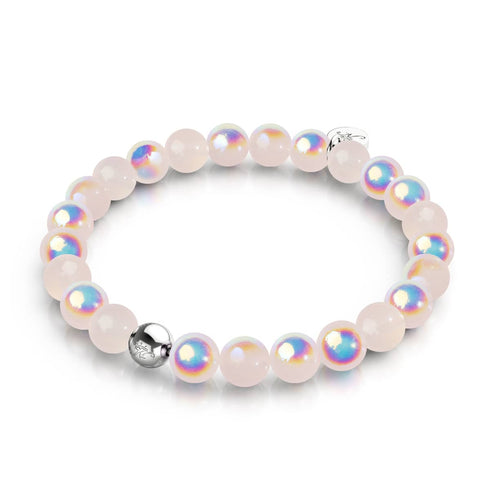 Raspberry | .925 Sterling Silver | Bubble Glass Bracelet