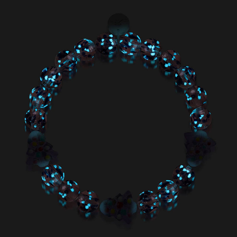 Purple Evergreen | Silver | Firefly Glass Bracelet