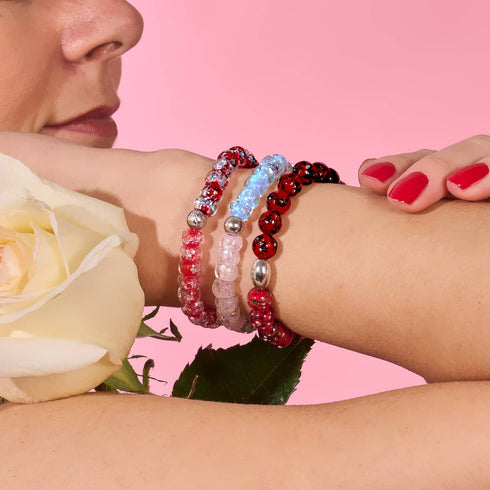 Aurora Flame | .925 Sterling Silver | Firefly Glass Bracelet
