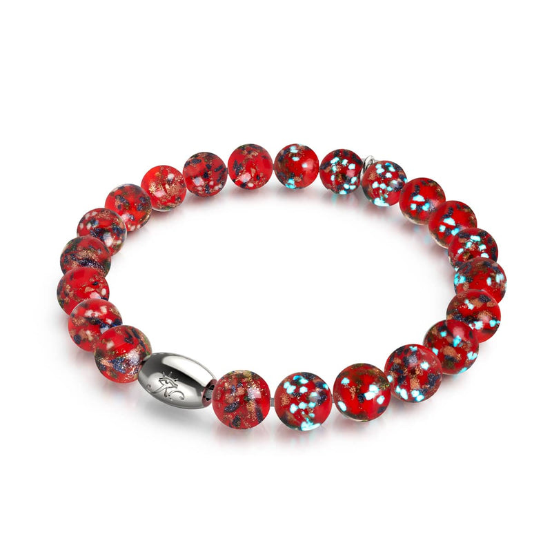 Aurora Flame | .925 Sterling Silver | Firefly Glass Bracelet