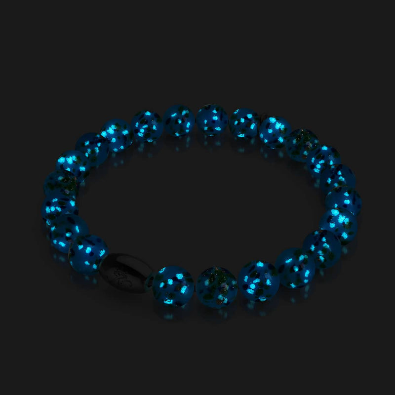 Blue Juniper | .925 Sterling Silver | Firefly Glass Bracelet