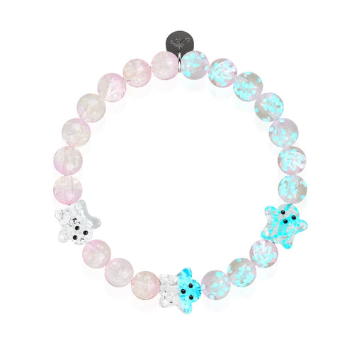 Blushing Spirit | Silver | Firefly Glass Ghost Bracelet