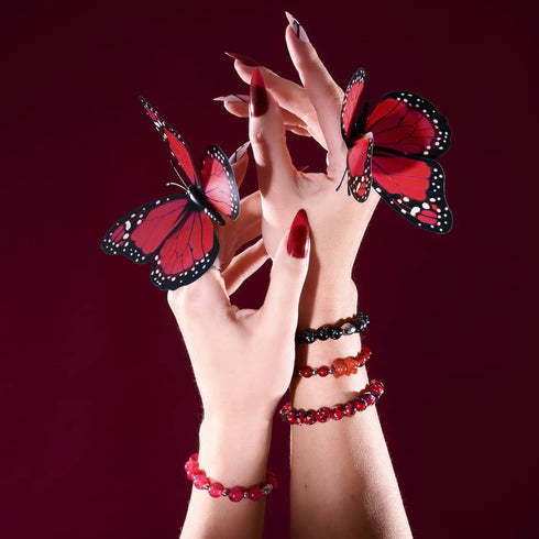 Fire and Ice | .925 Sterling Silver | Firefly Glass Bracelet