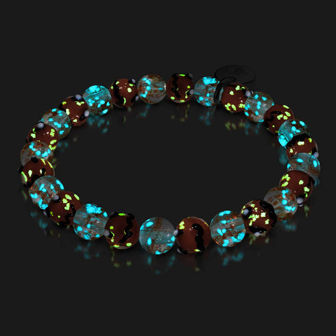 Glittering Gourds | Silver | Firefly Glass Pumpkin Bracelet