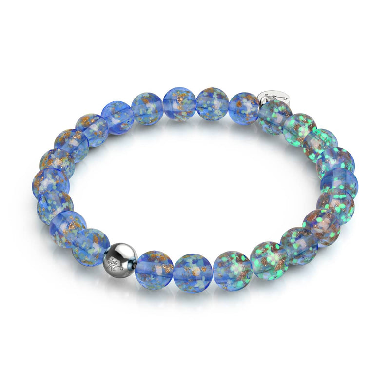 Indigo | .925 Sterling Silver | Firefly Glass Bracelet