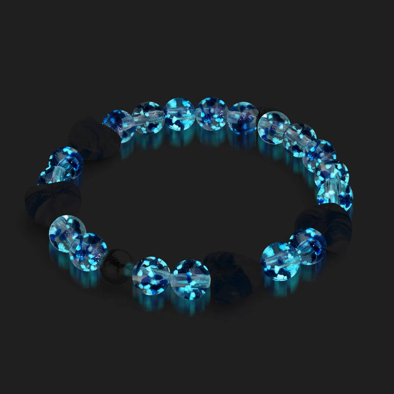 Lapis Flame | Firefly Glass x Murano Glass Hearts Bracelet