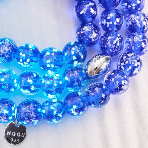 Lapis Lazuli | .925 Sterling Silver | Firefly Glass Bracelet
