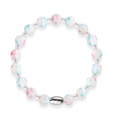 Orchid Blooms | .925 Sterling Silver | Firefly Glass Blossom Bracelet