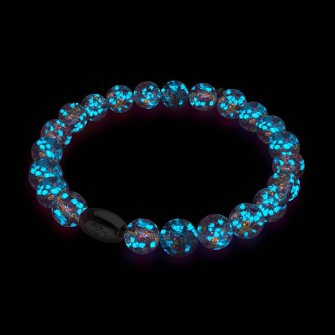 Amethyst Spark | .925 Sterling Silver | Firework Glass Bracelet