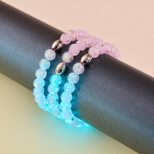 Lilac Guava | .925 Sterling Silver | Firework Glass Bracelet