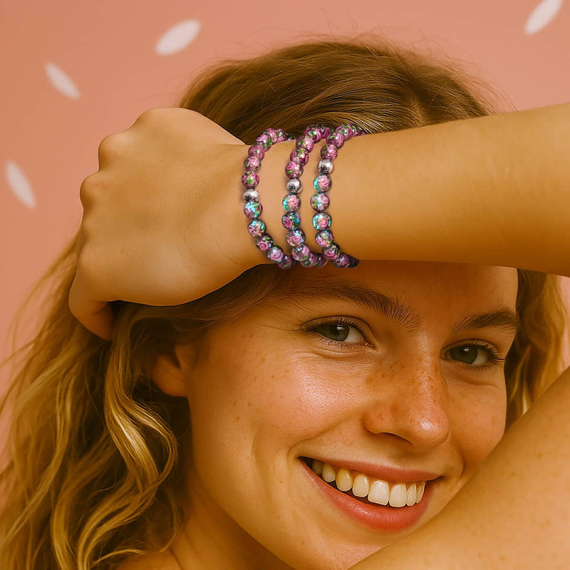 Purple Clematis | Firework Glass Garden Bracelet