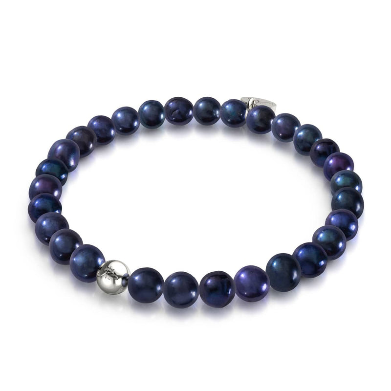 Midnight Blue | .925 Sterling Silver | Freshwater Pearl Bracelet