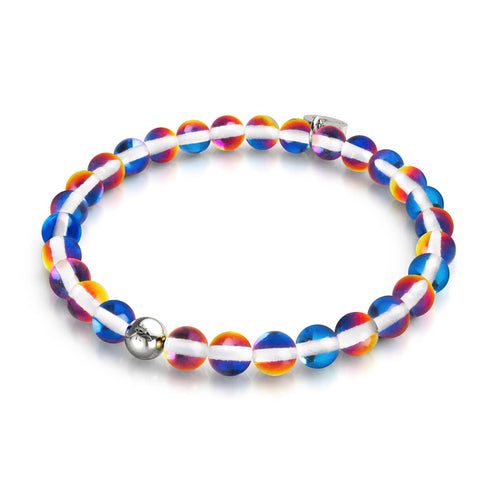 Kaleidoscope | Silver | Galaxy Glass Bead Bracelet