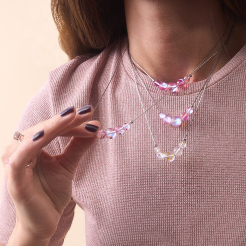 Ultraviolet | .925 Sterling Silver | Galaxy Glass Infinity Clasp Necklace