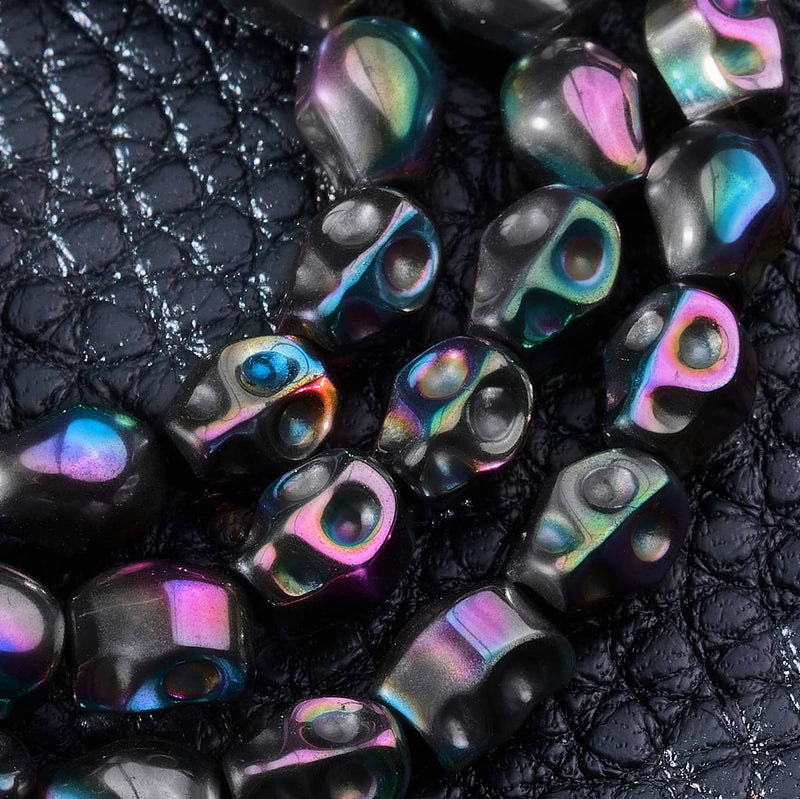 Rainbow Eclipse | Hematite Skull Wrap