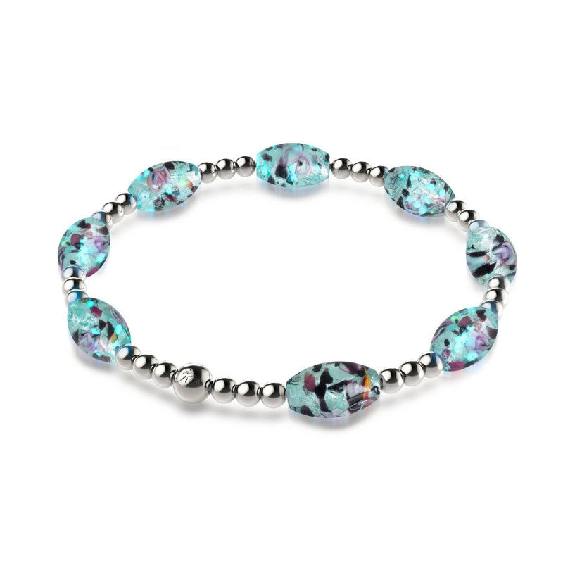 Lunar Glass Bloom Bracelet 2-Set