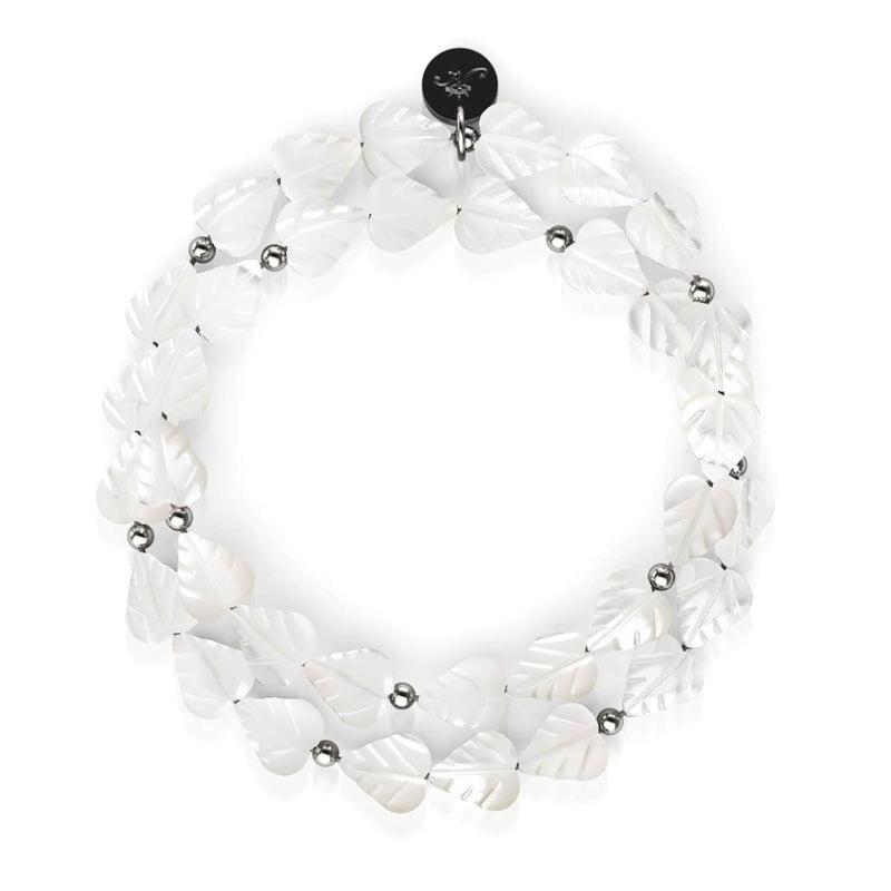 Mother of Pearl | .925 Sterling Silver | Leaf Wrap
