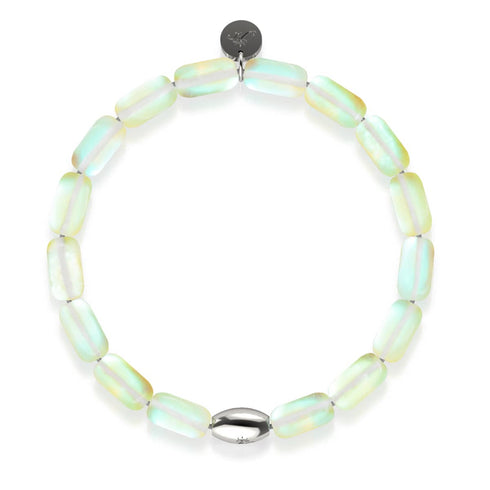 Canary | .925 Sterling Silver | Mermaid Glass Pebble Bracelet