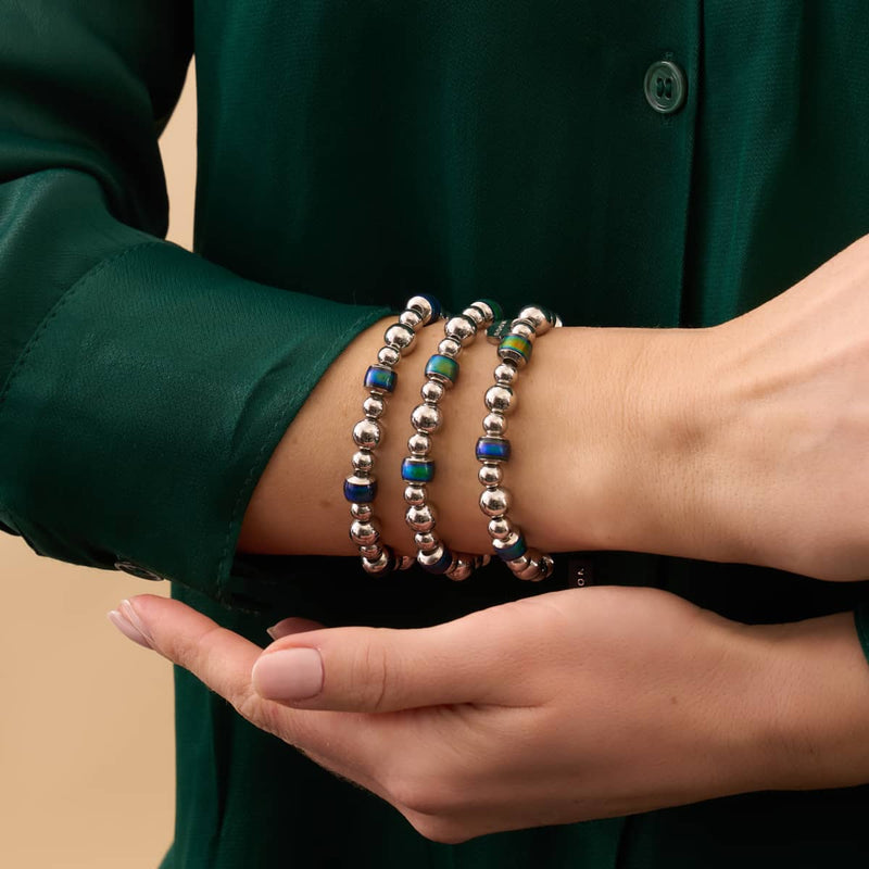 Chromata | Silver | Mood Stone Bracelet