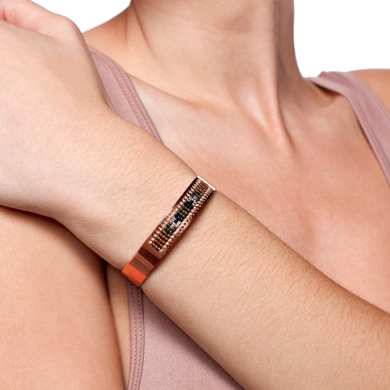 Rolling Hills | 18k Rose Gold | Boho Bangle