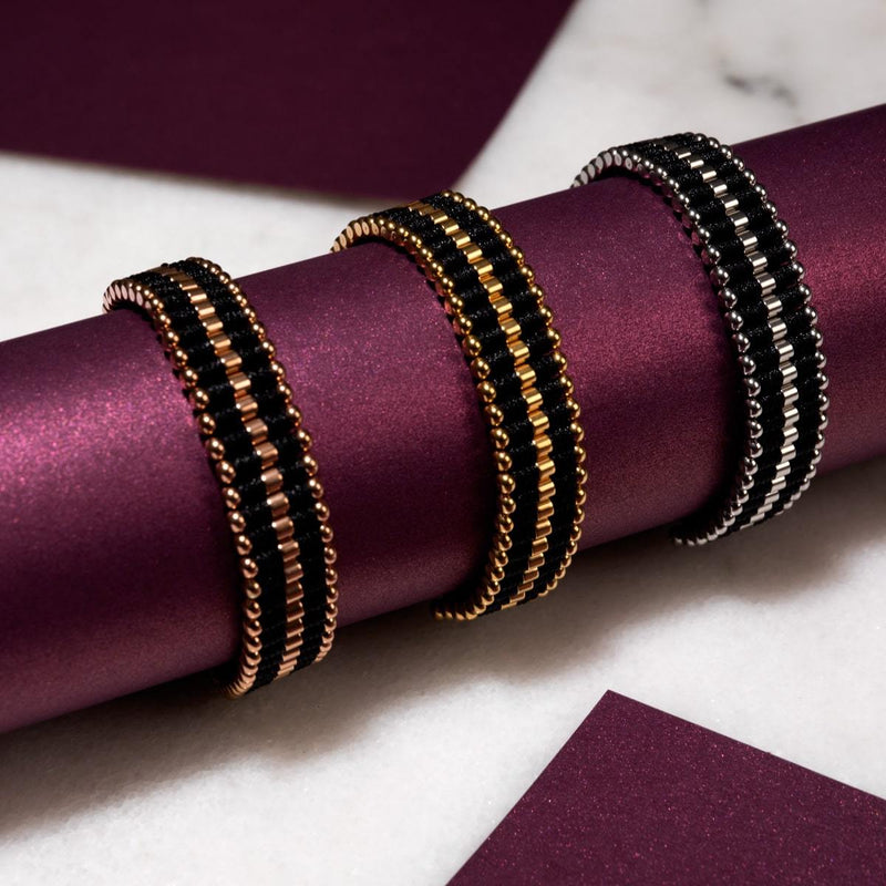 Black | 18k Rose Gold | Amici Bracelet