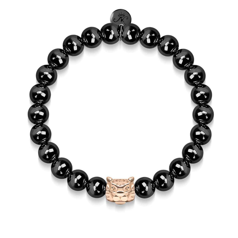 Leopard | Gunmetal & 18k Rose Gold | Crystal Cat