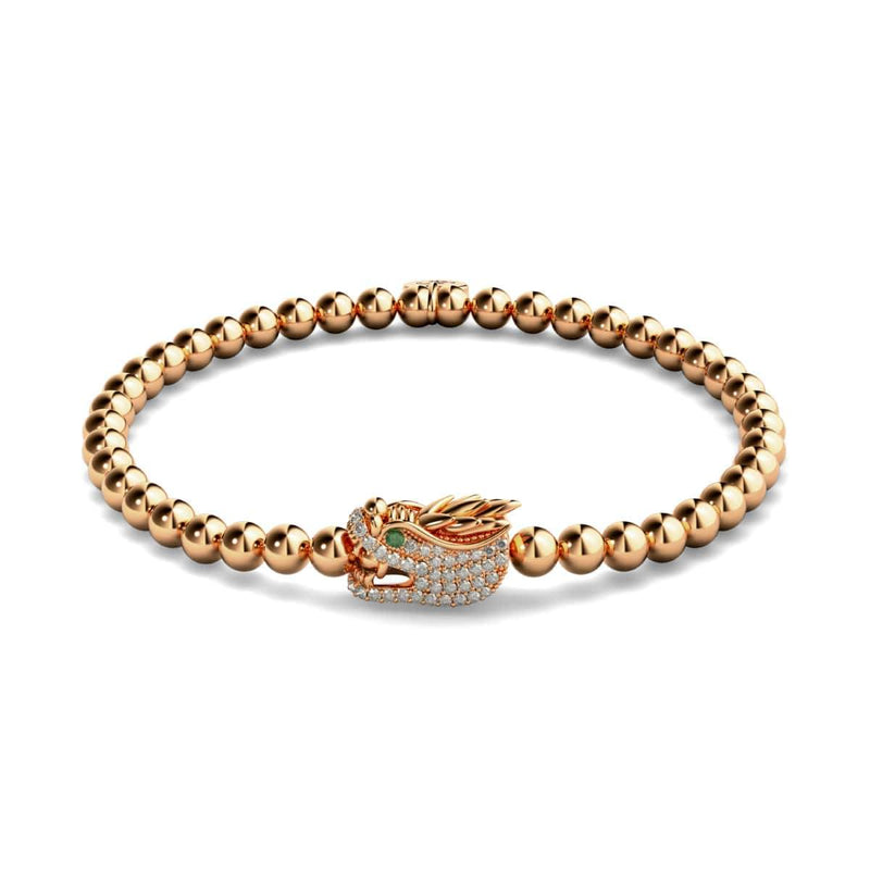 Dracarys | Rose Gold | Crystal Dragon Charm Bracelet
