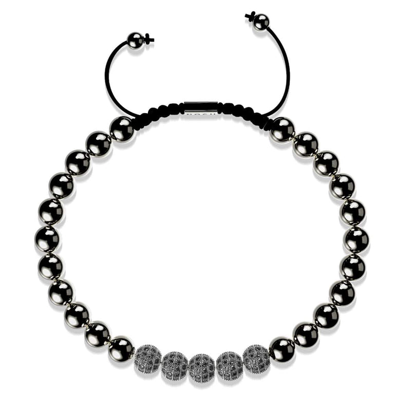 Gunmetal | Crystal Pavé Gala Bracelet | Black