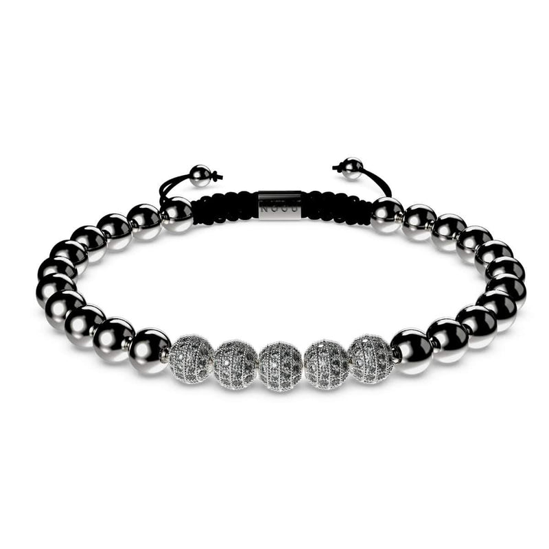 Gunmetal | Crystal Pavé Gala Bracelet | Black