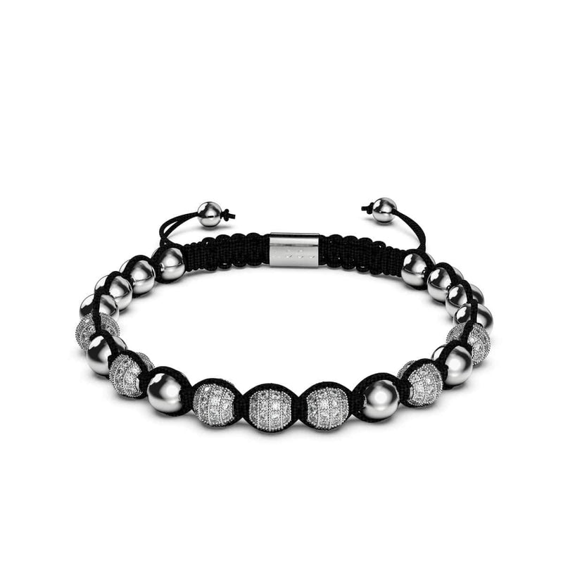 Silver | Crystal Pavé Kikiballa Bracelet | Black