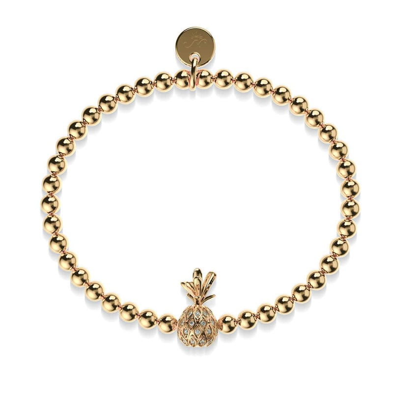 Pi√±a Colada | 18k Gold | Crystal Pineapple Bracelet