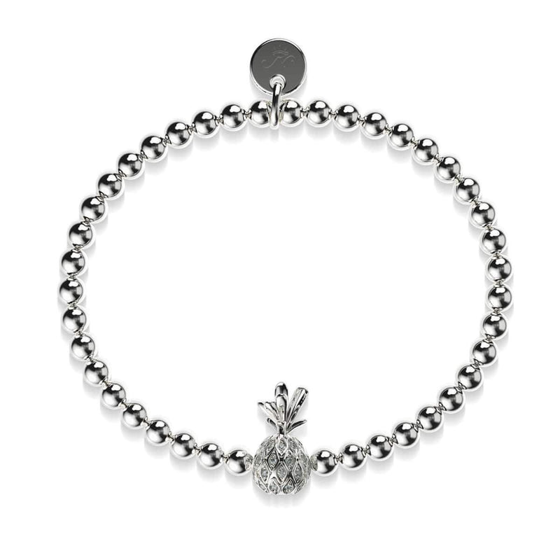 Pi√±a Colada | Silver | Crystal Pineapple Bracelet