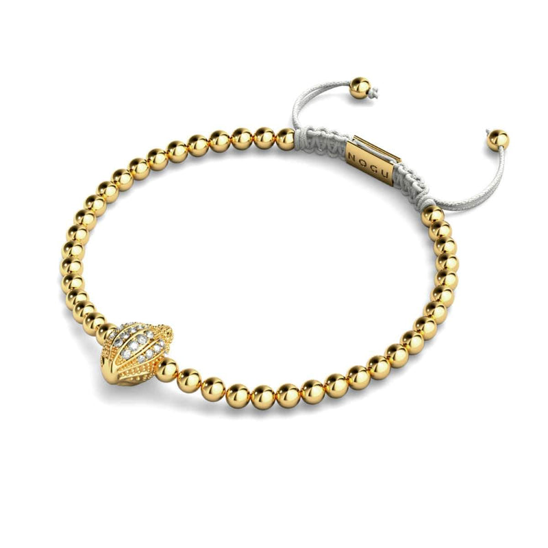 Isla | 18k Gold | Crystal Conch Shell Macrame Charmballa Bracelet