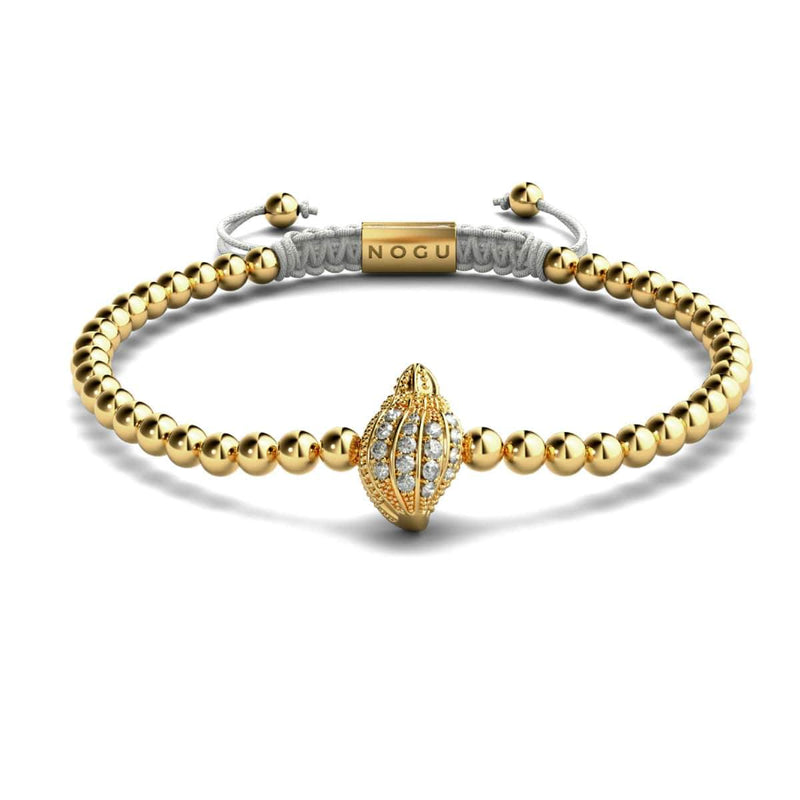 Isla | 18k Gold | Crystal Conch Shell Macrame Charmballa Bracelet