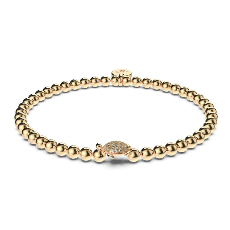 Tortuga | 18k Gold | Crystal Sea Turtle Bracelet
